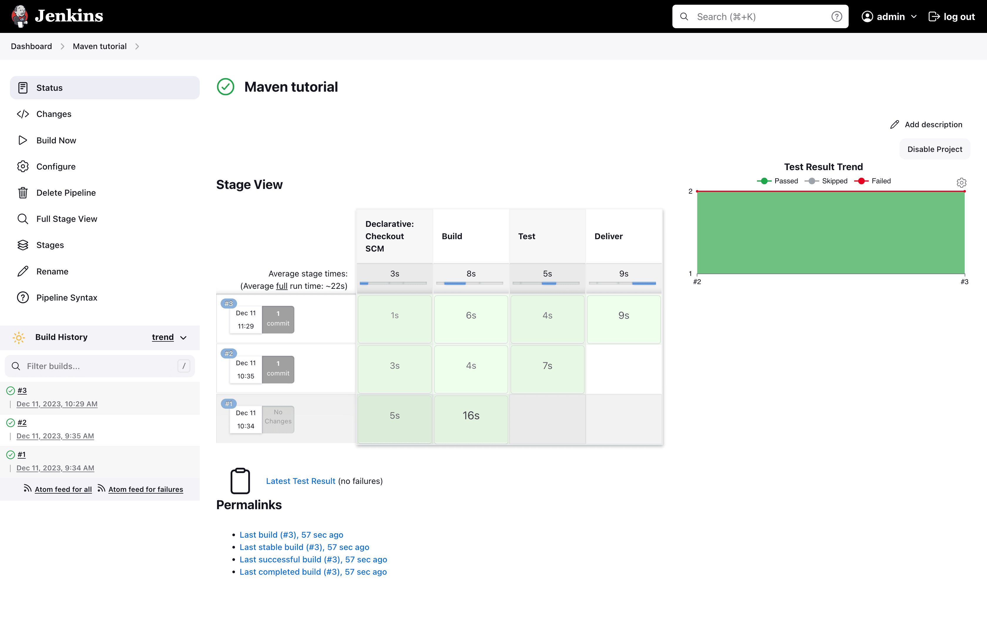 Deliver stage runs successfully